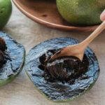 Black sapote chocolate pudding fruit , plant based vegan food